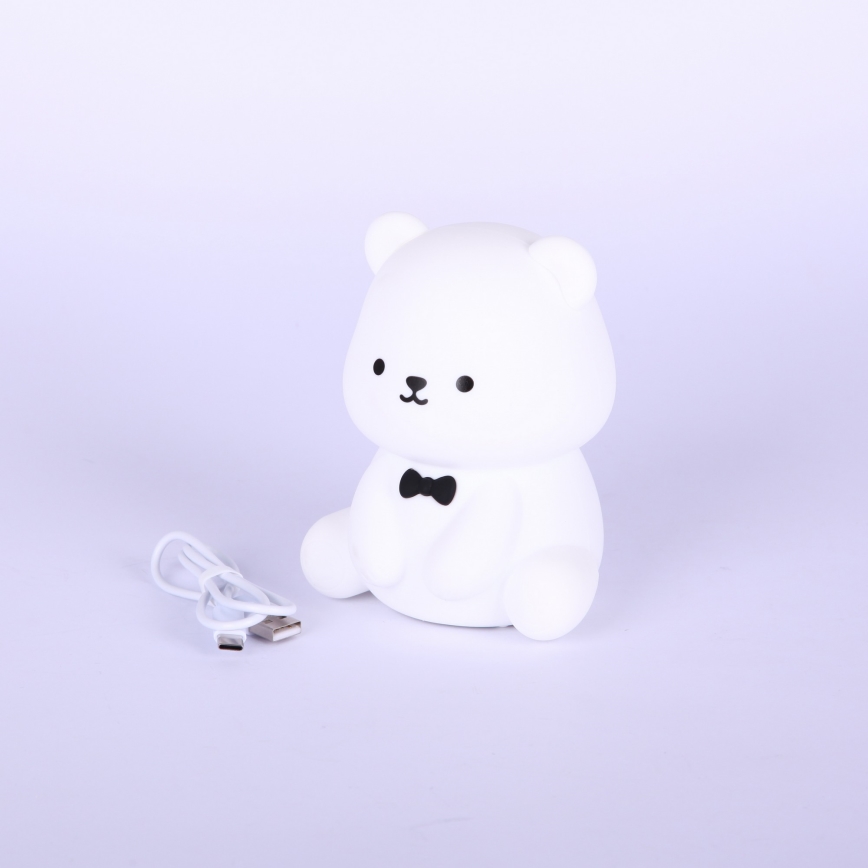 Globo - Veilleuse enfant rechargeable LED RGBW dimmable LED/1W/5V 1200 mAh motif ours