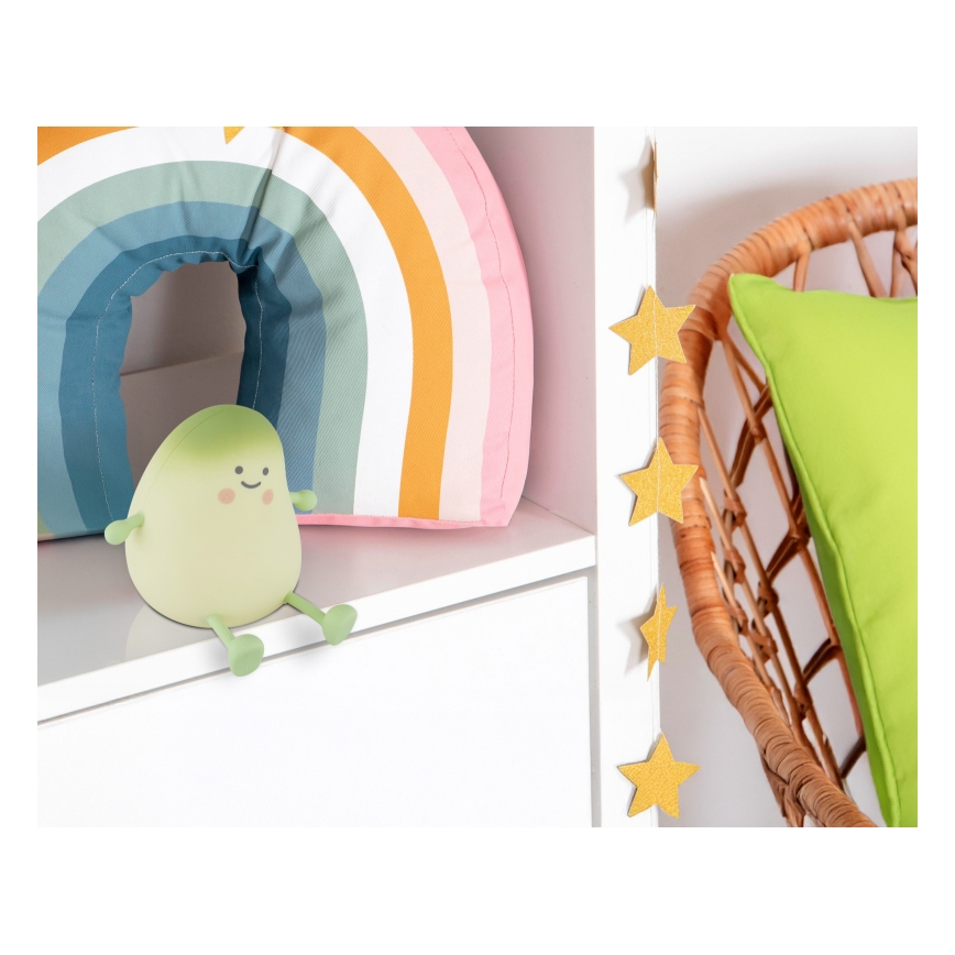 Globo - Veilleuse nocturne rechargeable pour enfants LED RGBW à intensité réglable, 2W/5V, 1200 mAh, coloris mangue