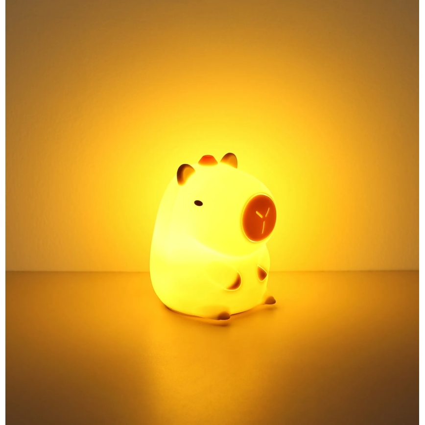 Globo - Veilleuse rechargeable pour enfants LED RGBW dimmable LED/1,5W/5V 1200 mAh capybara