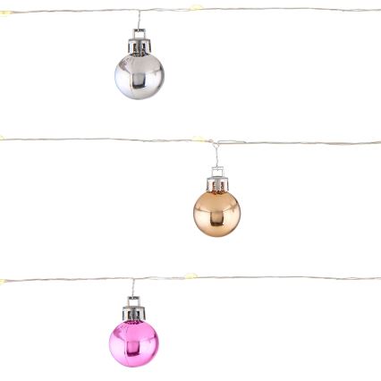 Globo - LED-lichtsnoer 20xLED/2xAA 2,2 m warm wit