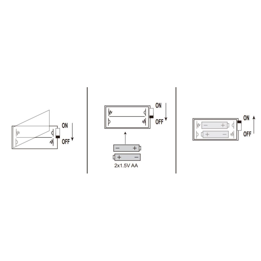 Globo - LED-lichtsnoer 20xLED/2xAA 2,2 m warm wit