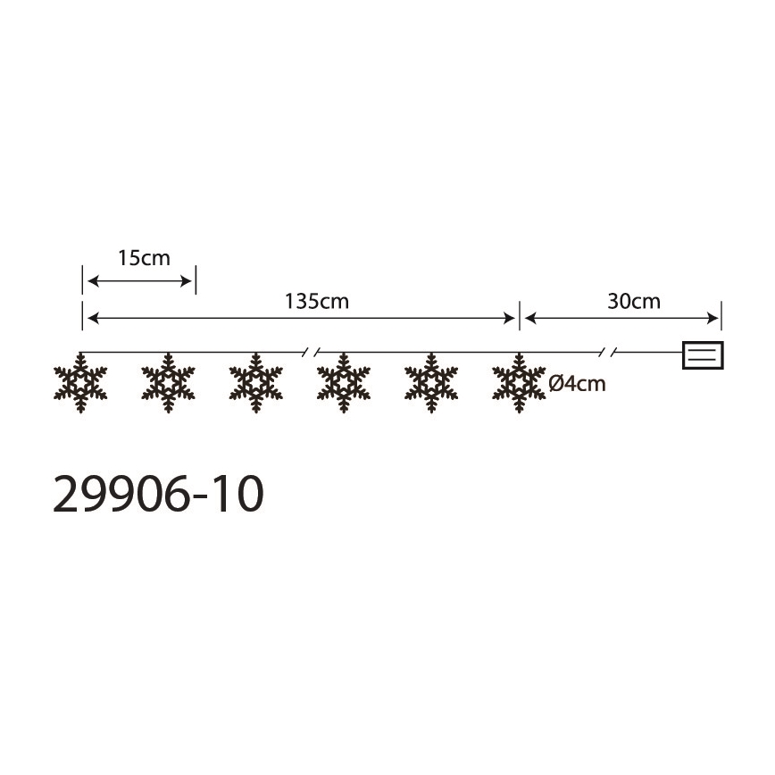 Globo 29906-10 - LED decoratieve ketting 10xLED/0,03W/2xAA