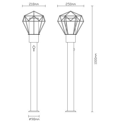 Globo - Luminaire extérieur avec détecteur 1xE27/15W/230V IP44