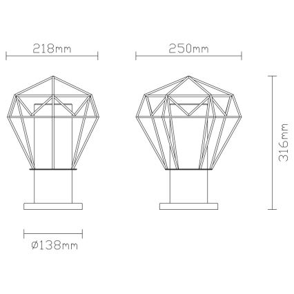 Globo - Buitenlamp 1xE27/15W/230V IP44