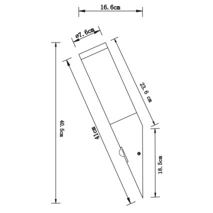 Globo - Applique murale extérieure avec détecteur 1xE27/15W/230V IP44