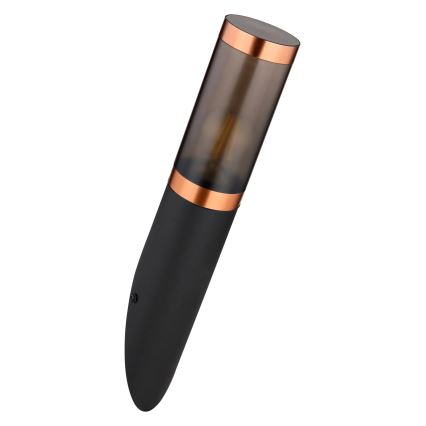 Globo - Wandlamp voor buiten 1xE27/23W/230V IP44 zwart/koper