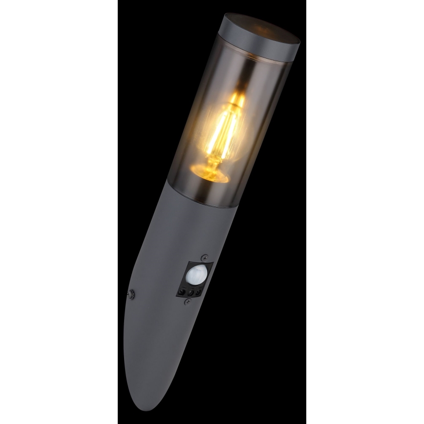 Globo - Wandlamp voor buiten met sensor 1xE27/15W/230V IP44