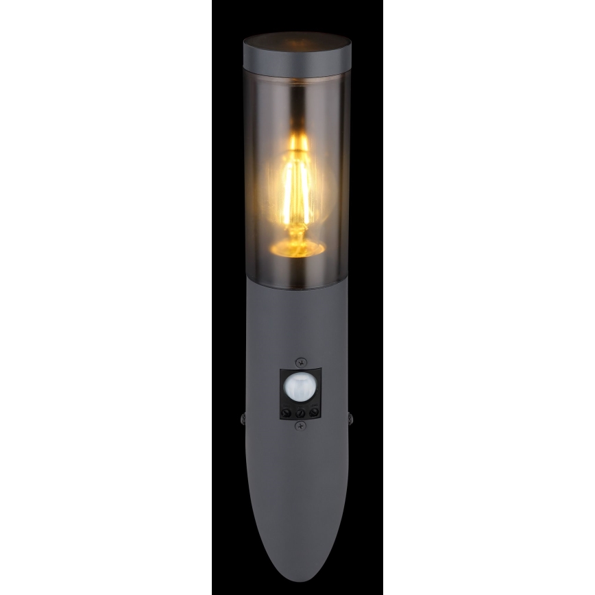 Globo - Wandlamp voor buiten met sensor 1xE27/15W/230V IP44