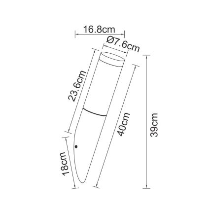 Globo - Applique murale extérieure avec détecteur 1xE27/15W/230V IP44