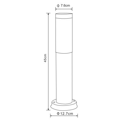 Globo - Lampadaire extérieur 1xE27/60W/230V 45 cm IP44