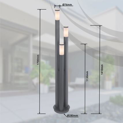 Globo - Lampe d'extérieur 3xE27/23W/230V IP44