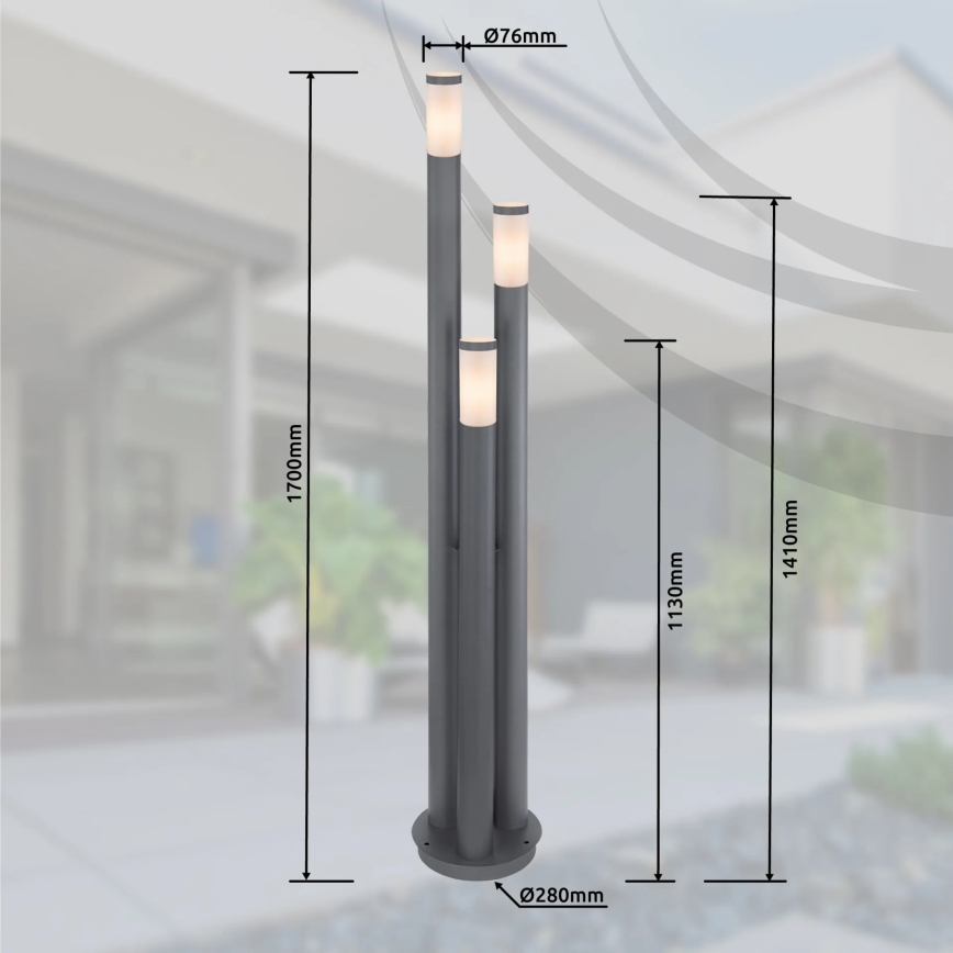 Globo - Lampe d'extérieur 3xE27/23W/230V IP44