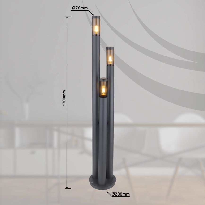 Globo - Buitenlamp 3xE27/23W/230V IP44