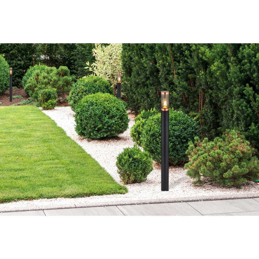 Globo - Lampadaire extérieur 1xE27/23W/230V IP44 110 cm noir/cuivre
