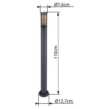 Globo - Lampe d'extérieur 1xE27/23W/230V 110 cm IP44