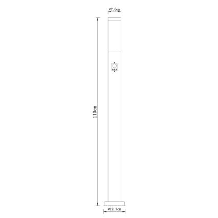 Globo - Lamp voor Buiten met Sensor 1xE27/30W/230V IP44