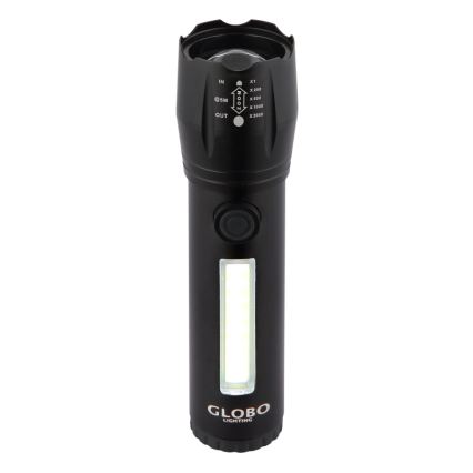 Globo - Lampe torche rechargeable LED/3W/5V + COB/3W 5500K 1200 mAh