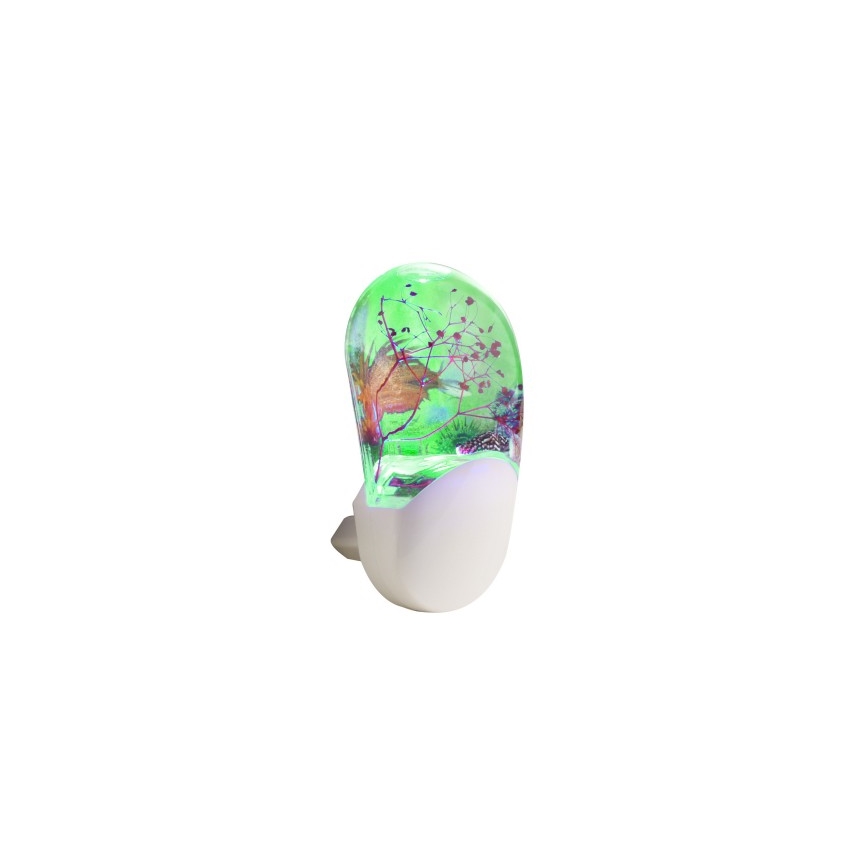 Globo 31937 - Éclairage d'orientation RGB sur prise ENIO 3xLED-RGB/0,07W/230V