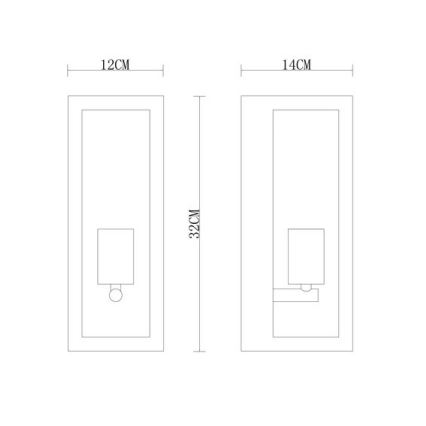 Globo - Applique murale extérieure 1xE27/60W/230V IP44