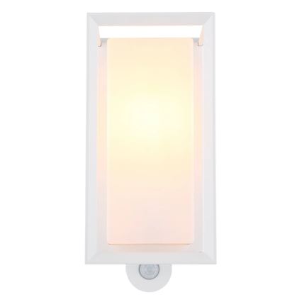Globo - Wandlamp voor buiten met sensor 1xE27/60W/230V IP44 wit