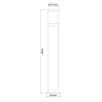 Globo - Lampadaire extérieur 1xE27/60W/230V IP44