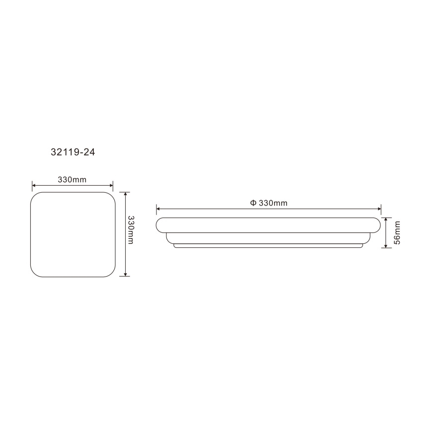 Globo - LED Plafondlamp voor buiten LED/24W/230V IP54