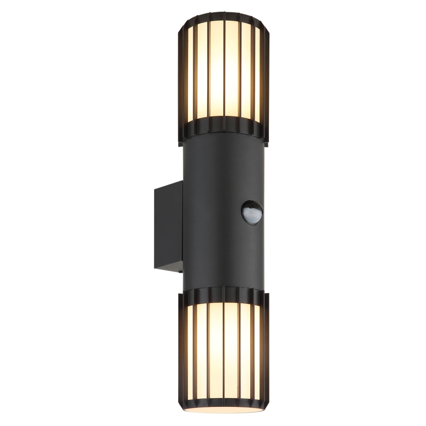 Globo - Buitenwandlamp met sensor 2xE27/15W/230V IP54