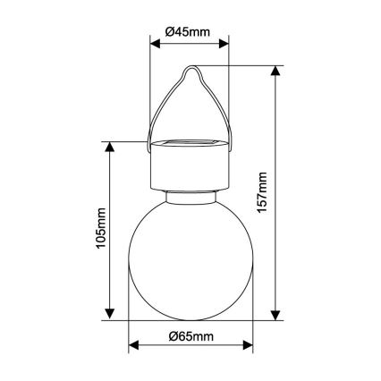 Globo 33056 - Lampe solaire 1xLED/0,06W/3,2V IP44 400 mAh
