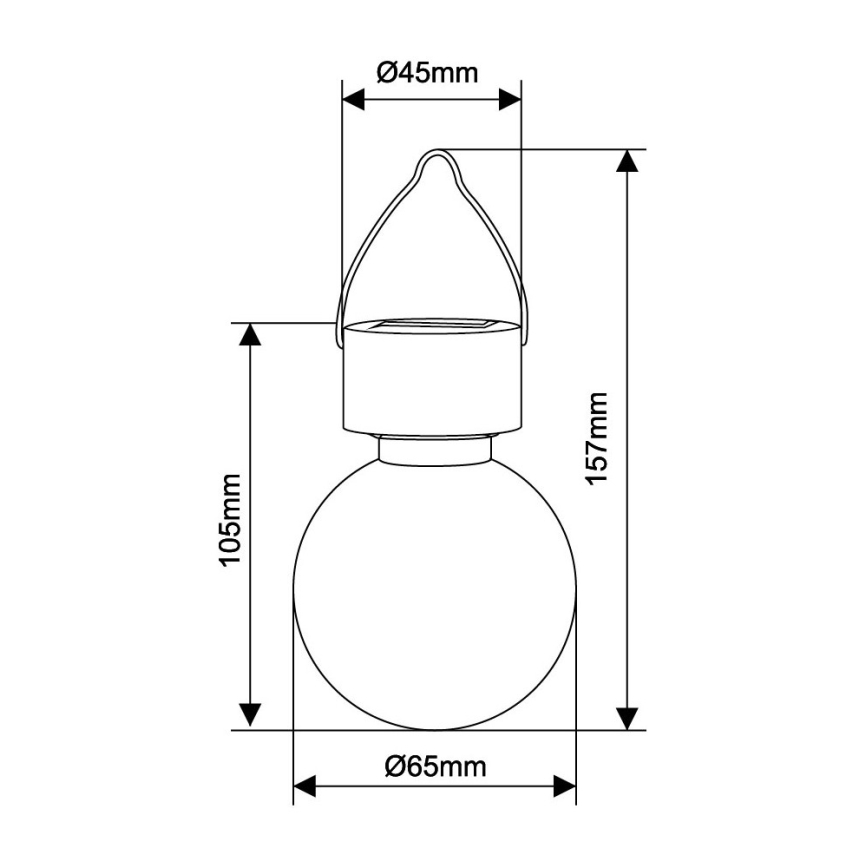 Globo 33056 - Solar lamp 1xLED/0,06W/3,2V IP44 400 mAh