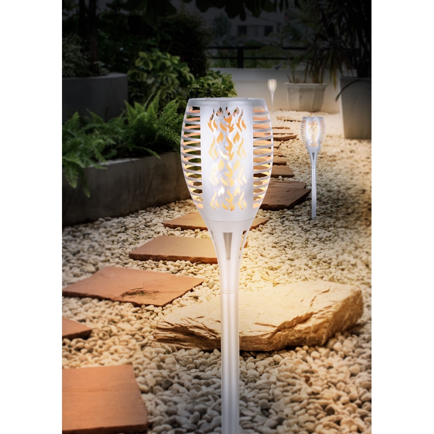 Globo - LED Solar lamp LED/3,6W/3V 1800K IP44 glanzend chroom