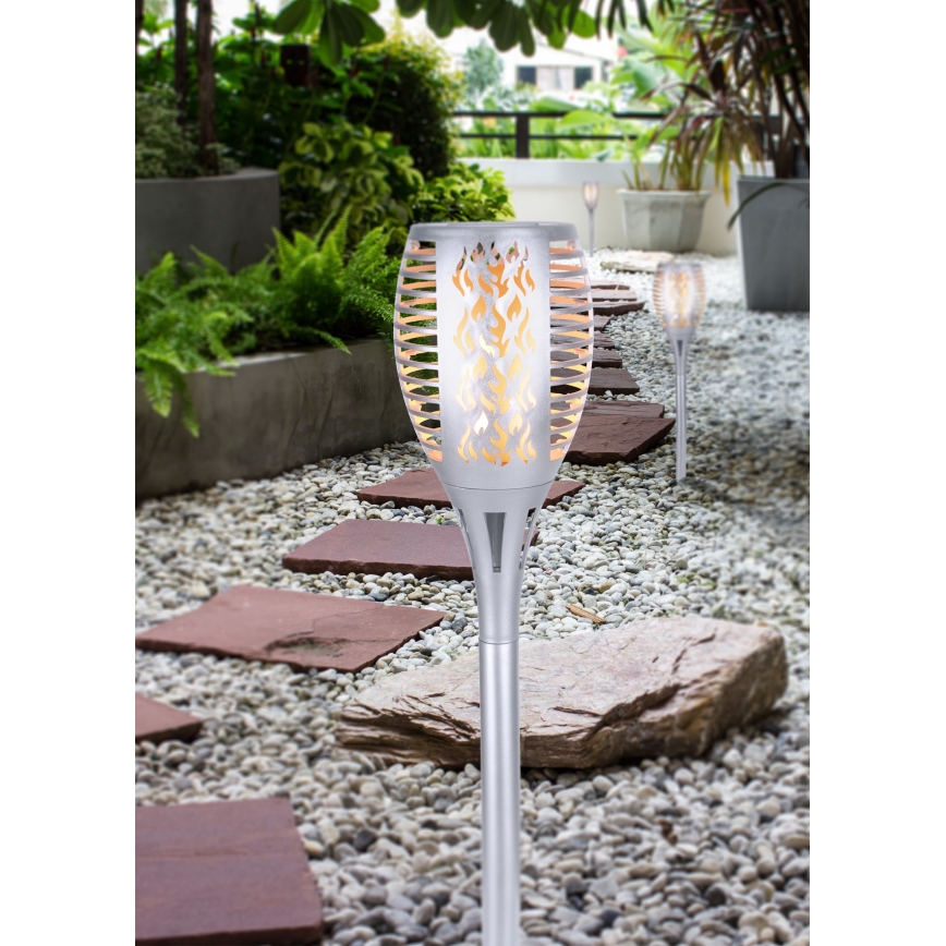 Globo - LED Solar lamp LED/3,6W/3V 1800K IP44 glanzend chroom