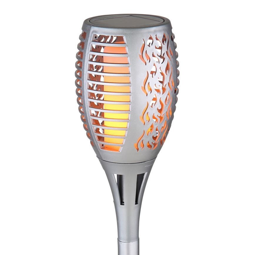 Globo - LED Solar lamp LED/3,6W/3V 1800K IP44 glanzend chroom