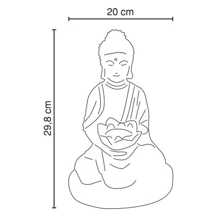 GLOBO - LED Zonne-energie Verlichting LED/0,06W IP44 600 mAh