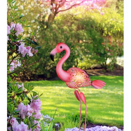 Globo - Lampe solaire LED/3V IP44 300 mAh flamant rose
