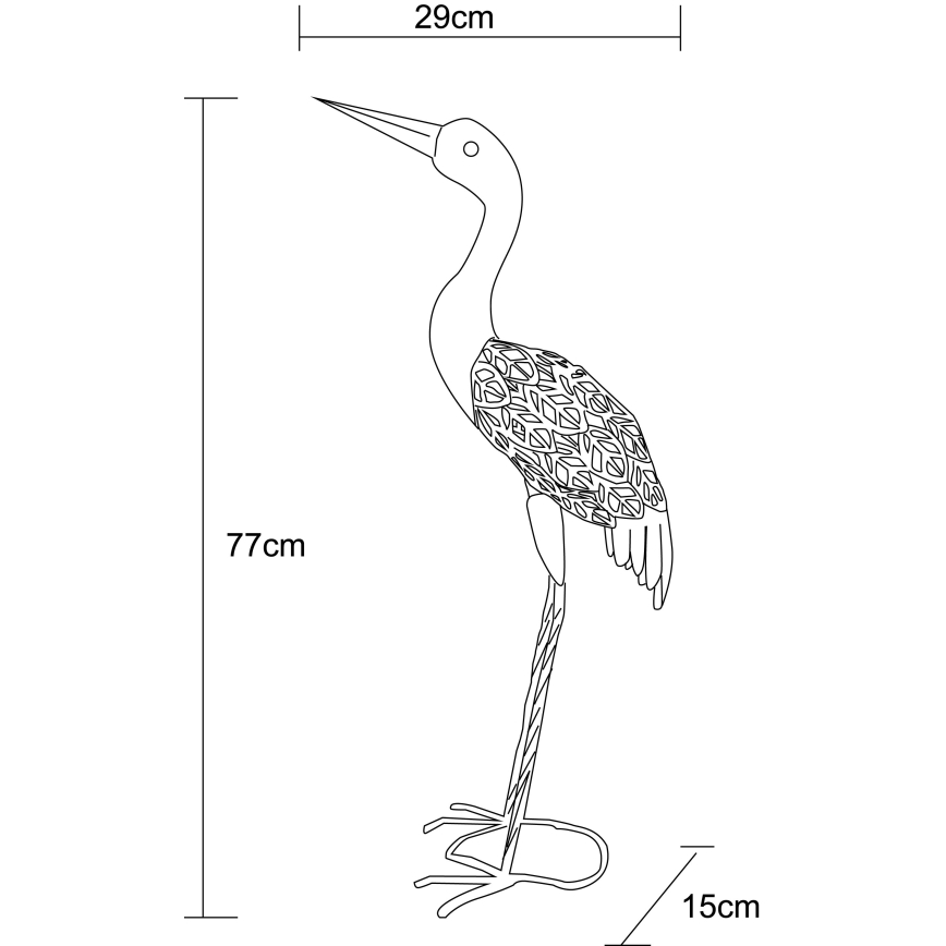 Globo - LED zonnelamp LED/3V IP44 300 mAh kraanvogel