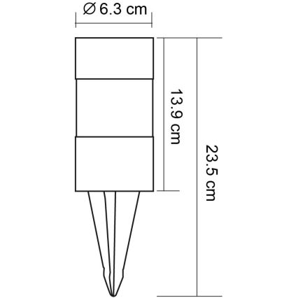 Globo - SET van 3x LED Zonne-energie lamp LED/0,06W/3,2V IP44 200 mAh