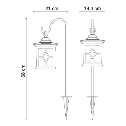 Globo - Lampe solaire LED LED/0,06W IP44