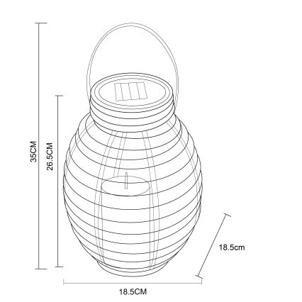 Globo - Lampe solaire LED/0,06W/3,2V IP44 200 mAh rotin