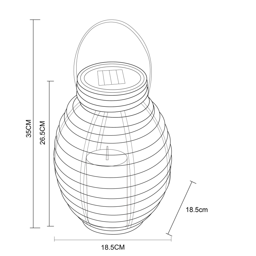 Globo - Lampe solaire LED/0,06W/3,2V IP44 200 mAh rotin