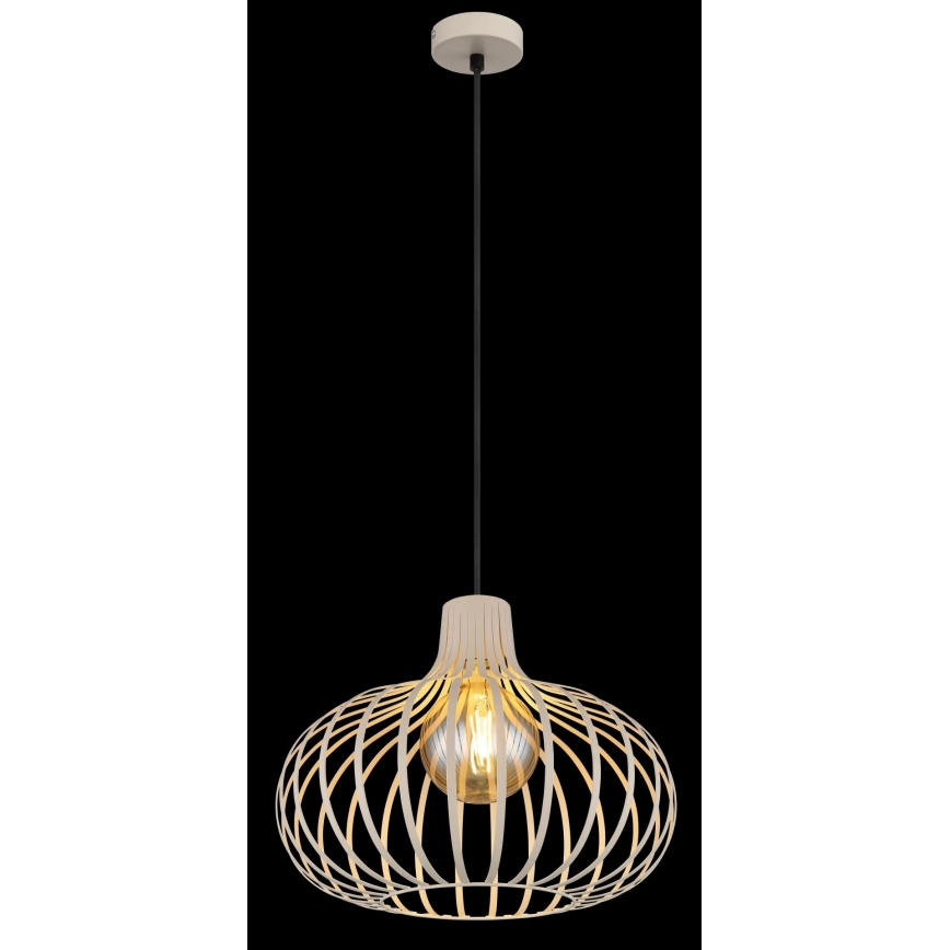 Globo - Suspension sur câble 1xE27/40W/230V beige