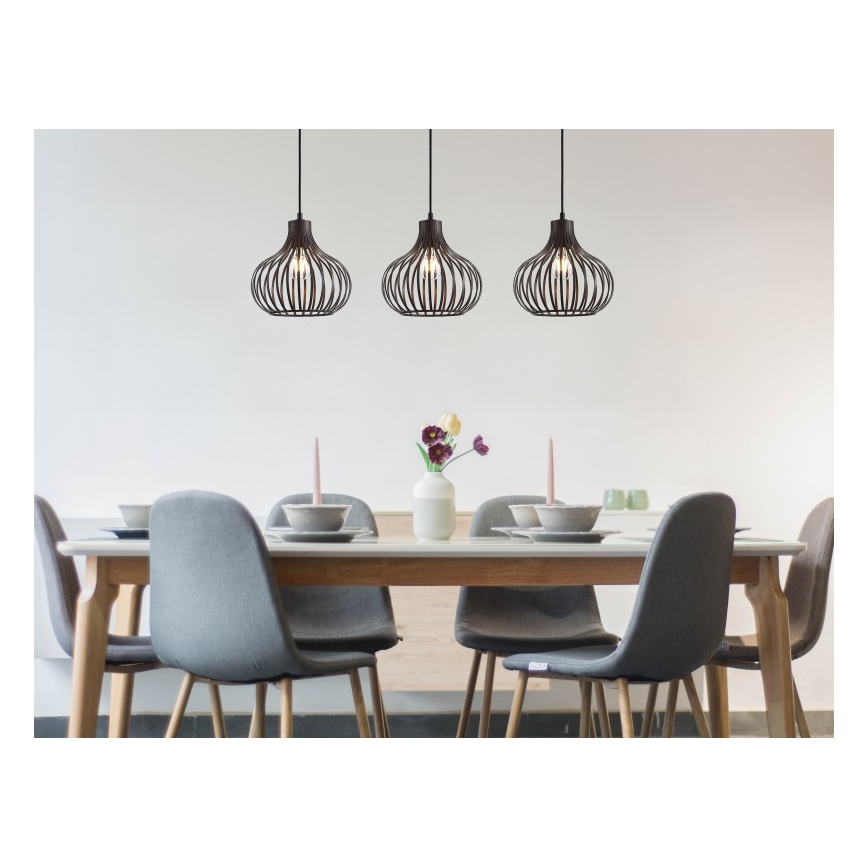Globo - Hanglamp aan een koord 3xE27/40W/230V