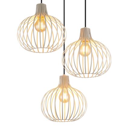 Globo - Suspension sur câble 3xE27/40W/230V beige