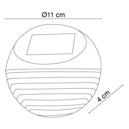 Globo - Applique murale solaire 2xLED/0,06W/1,2V IP44