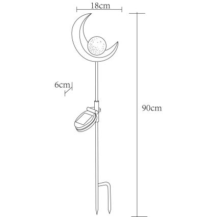 Globo - LED lamp op zonne-energie LED/0.02W/3V 600mAh IP44 brons