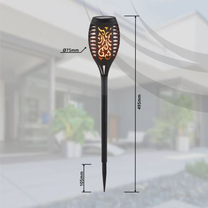 Globo - LOT 3x Lampe solaire LED/0,1W/3V IP44