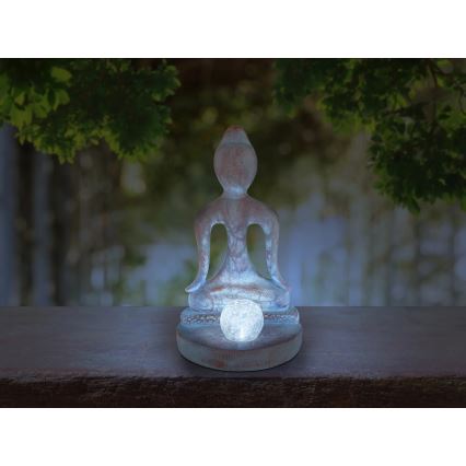 Globo - LED zonnelamp LED/3V IP44 200 mAh Boeddhabeeld