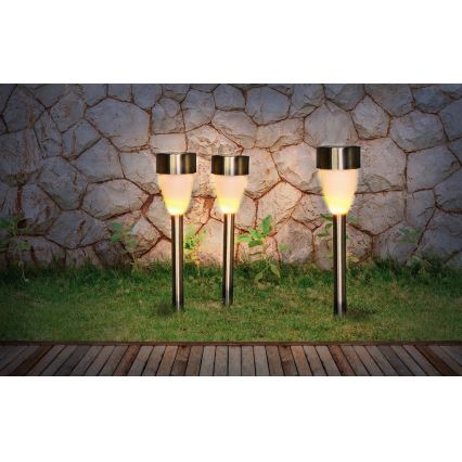 Globo - SET 3x Solar lamp 3xLED/0,06W/1,2V IP44 200 mAh