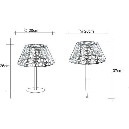 Globo - LED Solar lamp LED/0,06W/3V 3000K IP44 300 mAh