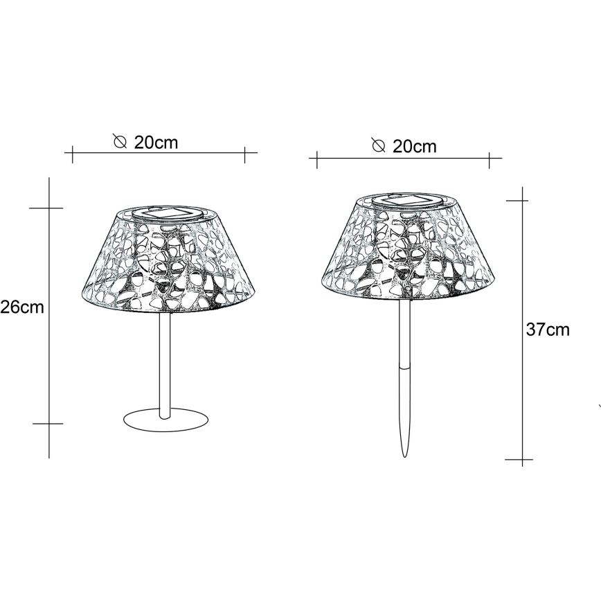 Globo - LED Solar lamp LED/0,06W/3V 3000K IP44 300 mAh