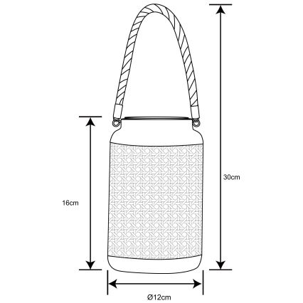 Globo - LED Solar lamp LED/0,06W/3V 3000K IP44 bamboe